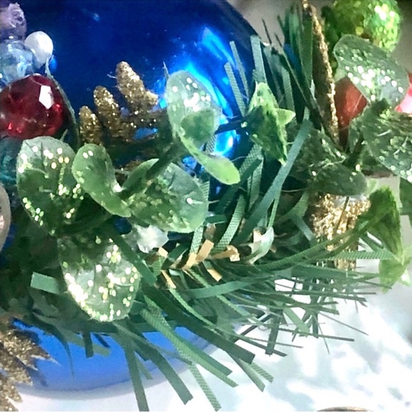 NWT!  Vintage Glass Blue Christmas Ornament - Picture 3 of 5